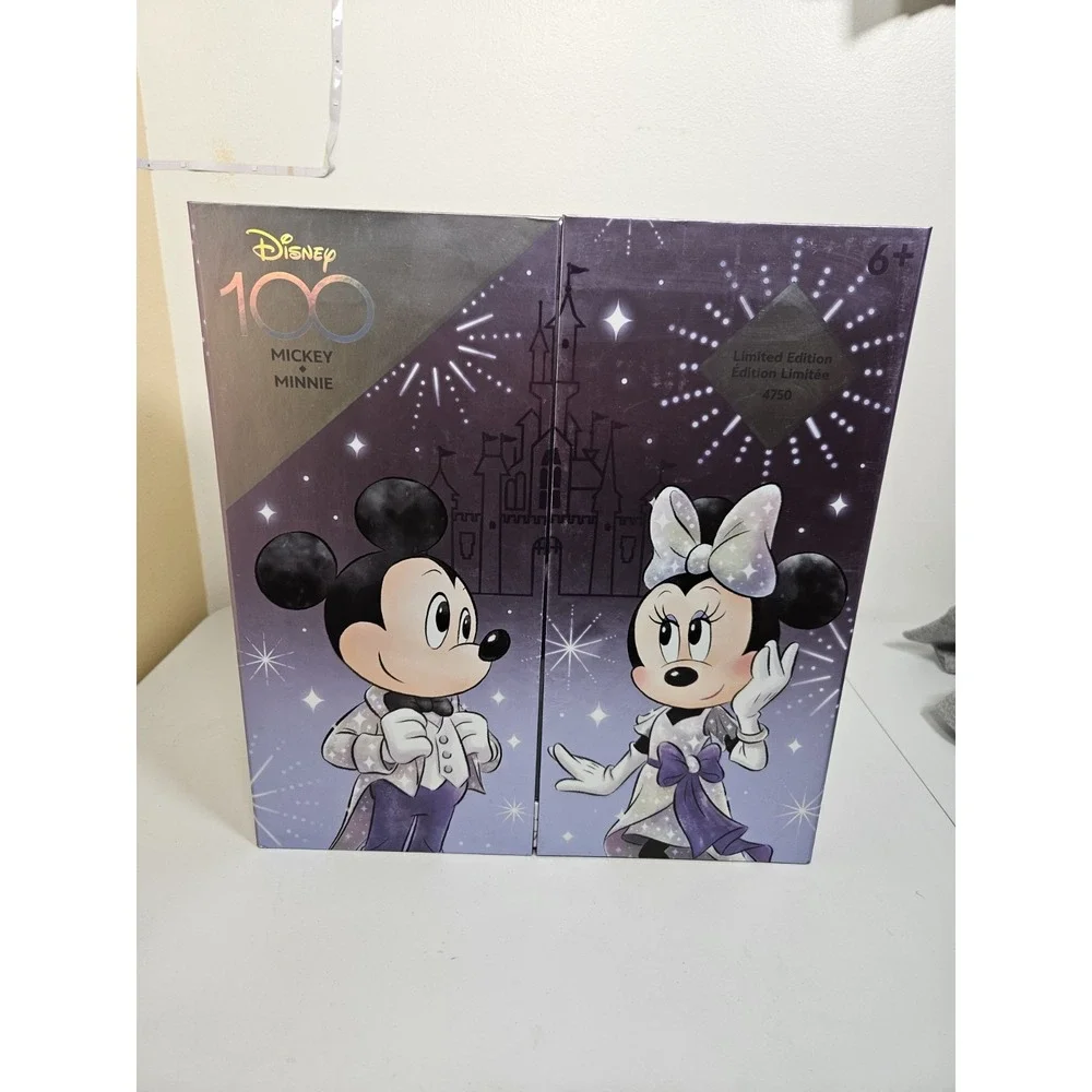 2023 Disney Parks 100 Mickey & Minnie Mouse LE 4750 Deluxe‎ Doll Figure Box Set